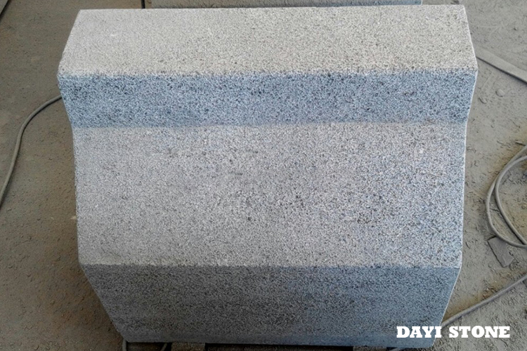 Ballentine Dark Grey Granite G654 Vehicle Barrier Curbs Visible sides flamed - Dayi Stone